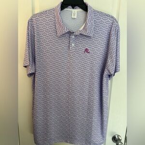 LSU Death Valley Collegiate Patterned Men's Polo Shirt NWOT